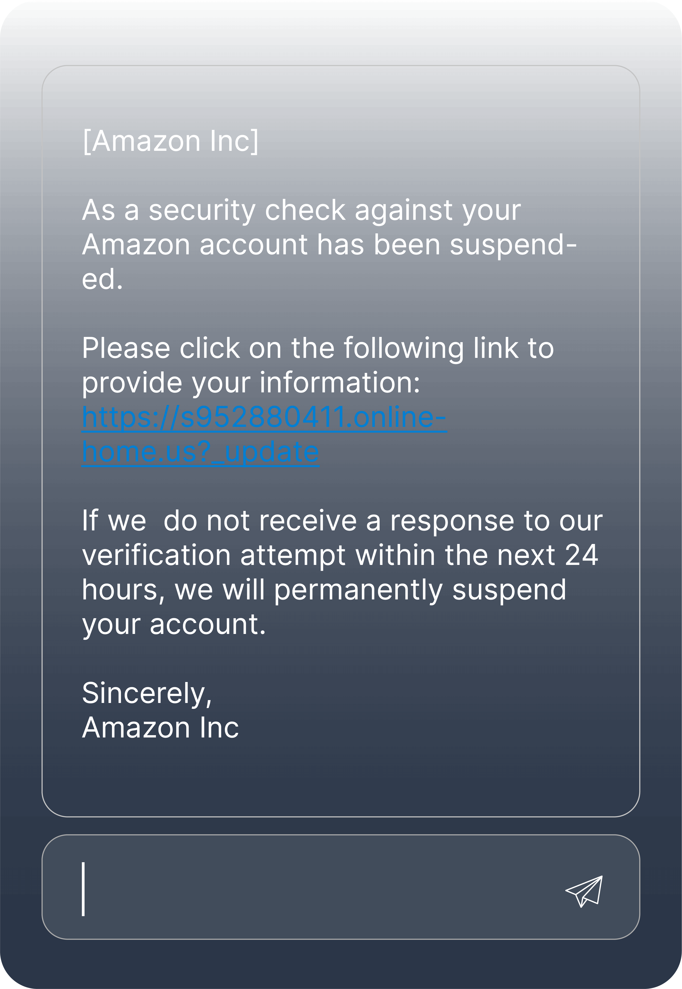 scam message